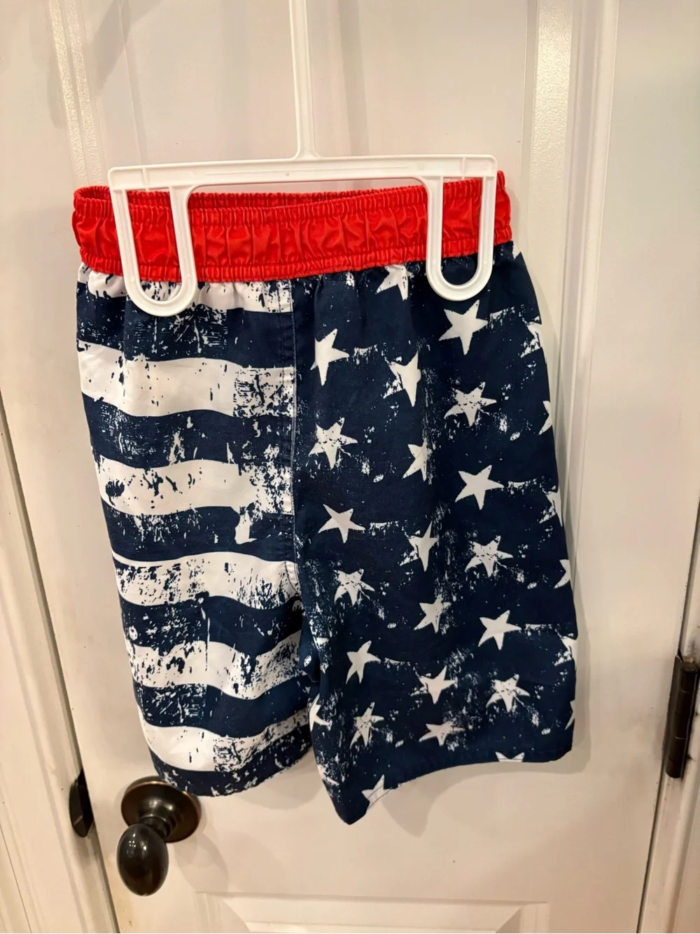 Laguna White & Navy Kids' American Surf Rashguard set preowned boys size 5/6